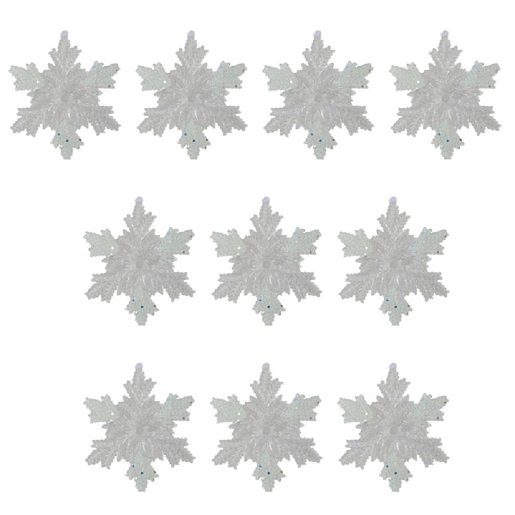 Décorations Noël flocon de neige en cristal incassables pour enfants et animaux