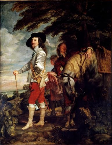 Tableau toile Charles Ier Van Dyck décoration murale 60x90