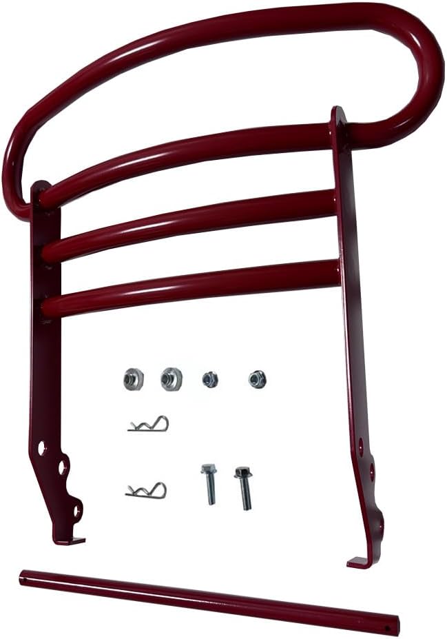 Deere Genuine OEM Front Bumper Brush Guard Kit for X300 and X500 Series Lawn & Garden Tractors - Model BM23057 (red)