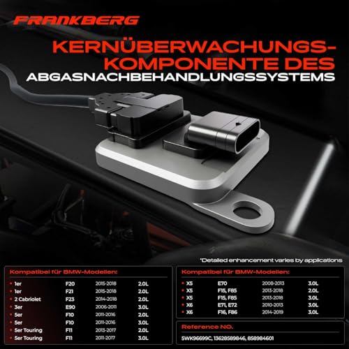 Nitrogen Oxide Sensor Noxsensor für 1er F20 F21 F22 F23 3er E90 5er F07 F10 F11 X5 E70 F15, F85 E71, E72 F16, F86 2009-2019 5WK96699C