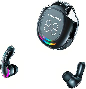 TWS AI Language Translator Earbuds, Supports 144 Languages,Online Translation Real Time,Earphone 3-in-1 Accents,Earbuds Perfect for Travel Business and Learning Voice Language TranslatorBlack