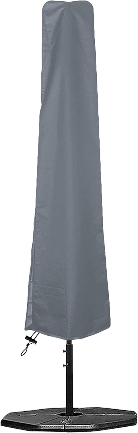 Covers & all Patio Umbrella / Parasol Cover 12 Oz Waterproof - 100% UV & Weather Resistant - Heavy Duty Umbrella Cover with Air Pockets and Drawstring for Snug fit (Gray)