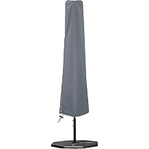 Covers & All Patio Umbrella Cover for 7ft-9ft Outdoor Umbrellas Heavy Duty 12 Oz Waterproof & UV Resistant Market Umbrella, Weatherproof Protection for Patio, Garden & Backyard Grey