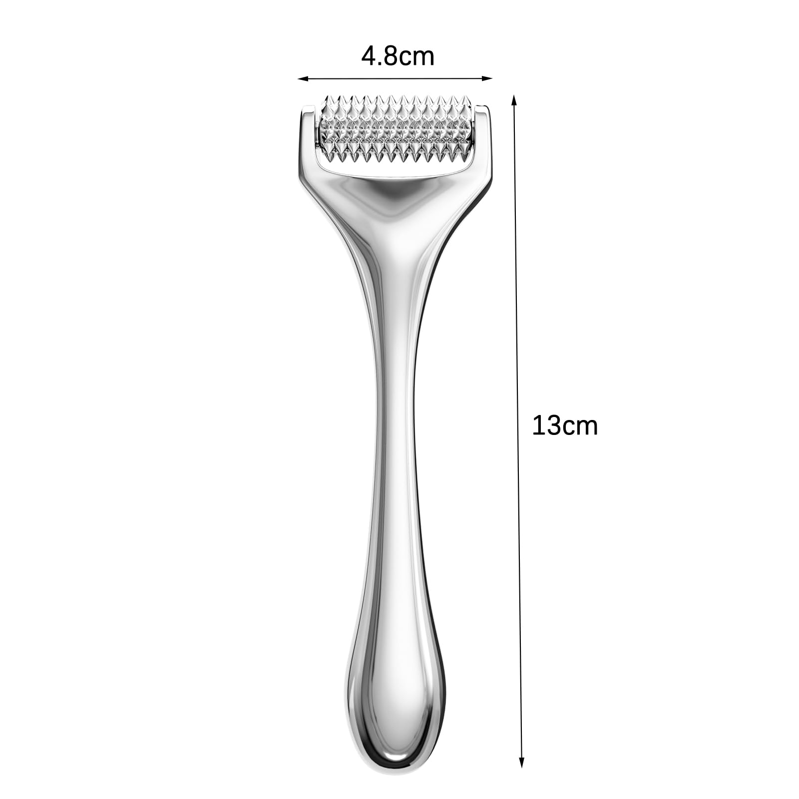 Rouleau à micro-aiguilles en métal pour le visage et le corps, efficace contre les rides, les pores dilatés, les vergetures, la perte de cheveux, l'hyperpigmentation