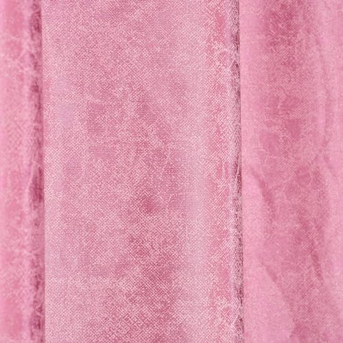 Image of Window Curtains Check Design for Drawing Room /Living Room /Hall Room Parde for Door, Pink Color 5 Feet 3 Pcs Set Curtains