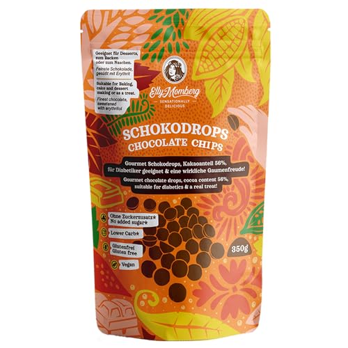 Schokodrops - Schoko-Chips zum Backen, für Desserts oder zum Naschen - vegan, ohne Zuckerzusatz, keto, low carb, glutenfrei