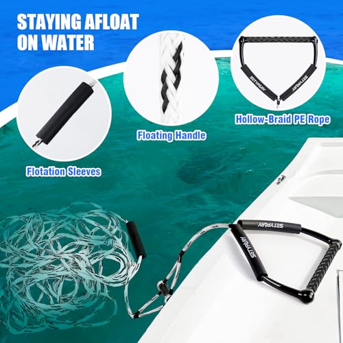 image for SETYPARY 75FT Wakeboard Rope and Handle, Floating Water Ski Rope for W