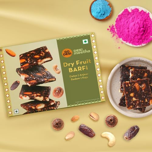 Image of GO DESi Dry Fruits Barfi 200 grams and Dry Fruit Ladoo 200 grams Combo
