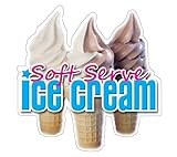 Soft Serve Ice Cream Concession Decal Stand Truck Cart