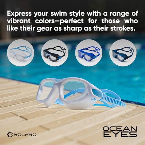 Image of Solpro Ocean Eyes Unisex Adult Swimming Goggles for Women,Men,Boys,Girls,Teenagers,Athletes,Swimmers For Training,Competition in Swimming Pool,Beach,Water Sport, Park & Activties