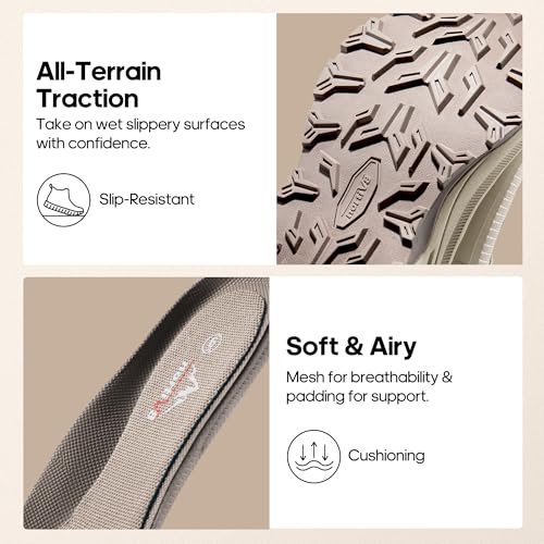 NORTIV 8 Women's Lightweight Hiking Boots Waterproof Trekking for Outdoor,Size 11,Khaki,SNHB241W