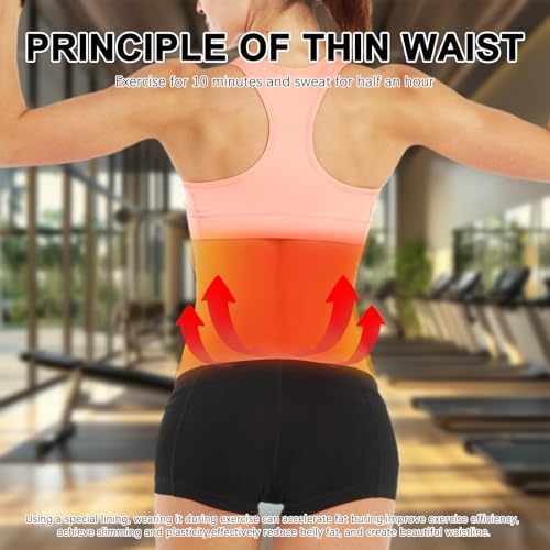 Eniyou Bauchweggürtel Damen Bauchgurt Schwitzgürtel Bauch Damen Bauchgürtel zum Abnehmen Bauchweg Gürtel Frau Bauch Weg Gürtel Frau Geeignet für Yoga Laufen Fitness Und Den Alltag(Schwarz)