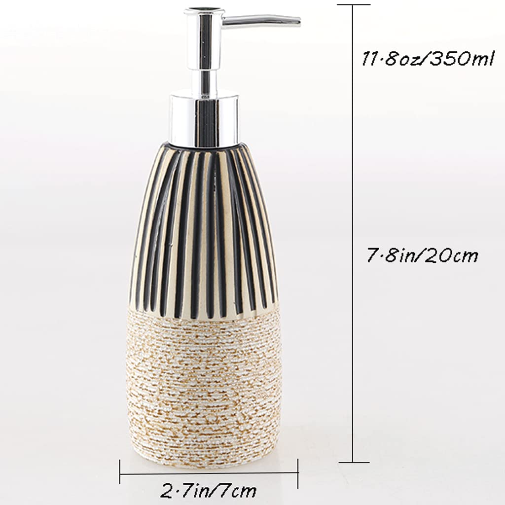 Keramik Seifenspender Kreativer Lotionspender mit Pumpe Duschspender Waschmittel Shampoo Duschgel Ätherisches Pumpflasche