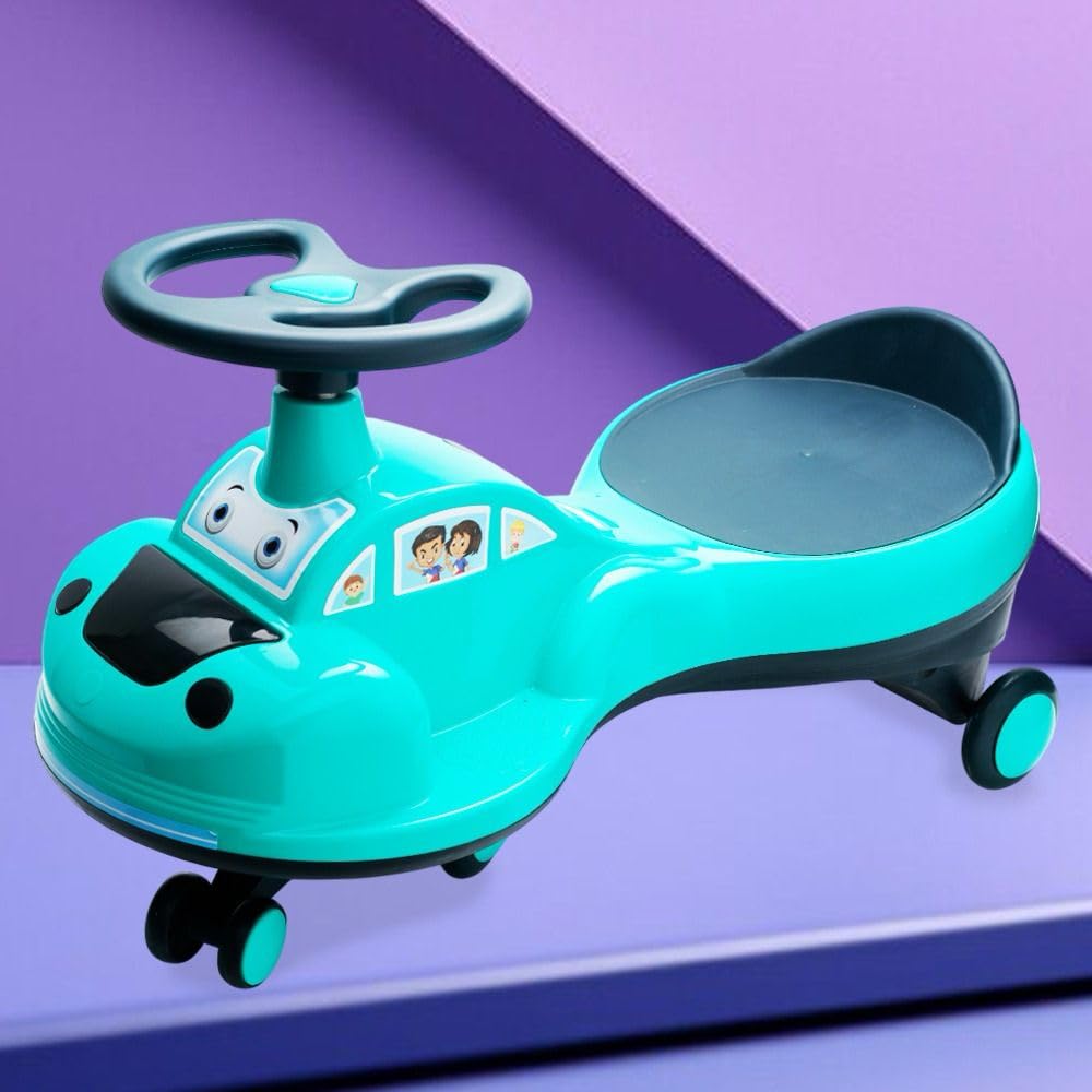 ToyMagic Rideon Swing Car - Non Electric|Safe, Sturdy & Fun Ride-on Toy for Kids| Perfect for Indoor & Outdoor Adventures | Promotes Active Play|Weight Capacity Upto 75kg,Multicolor
