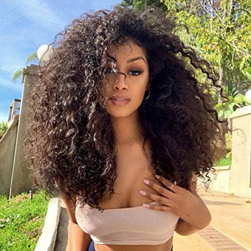 22'' Synthetic Clip in on Hair Extensions,Double Weft Jerry Curly/Wavy Human Hair Feeling False Hairpieces for Women 120G 7Pcs/Lot-Chocolate Brown #4