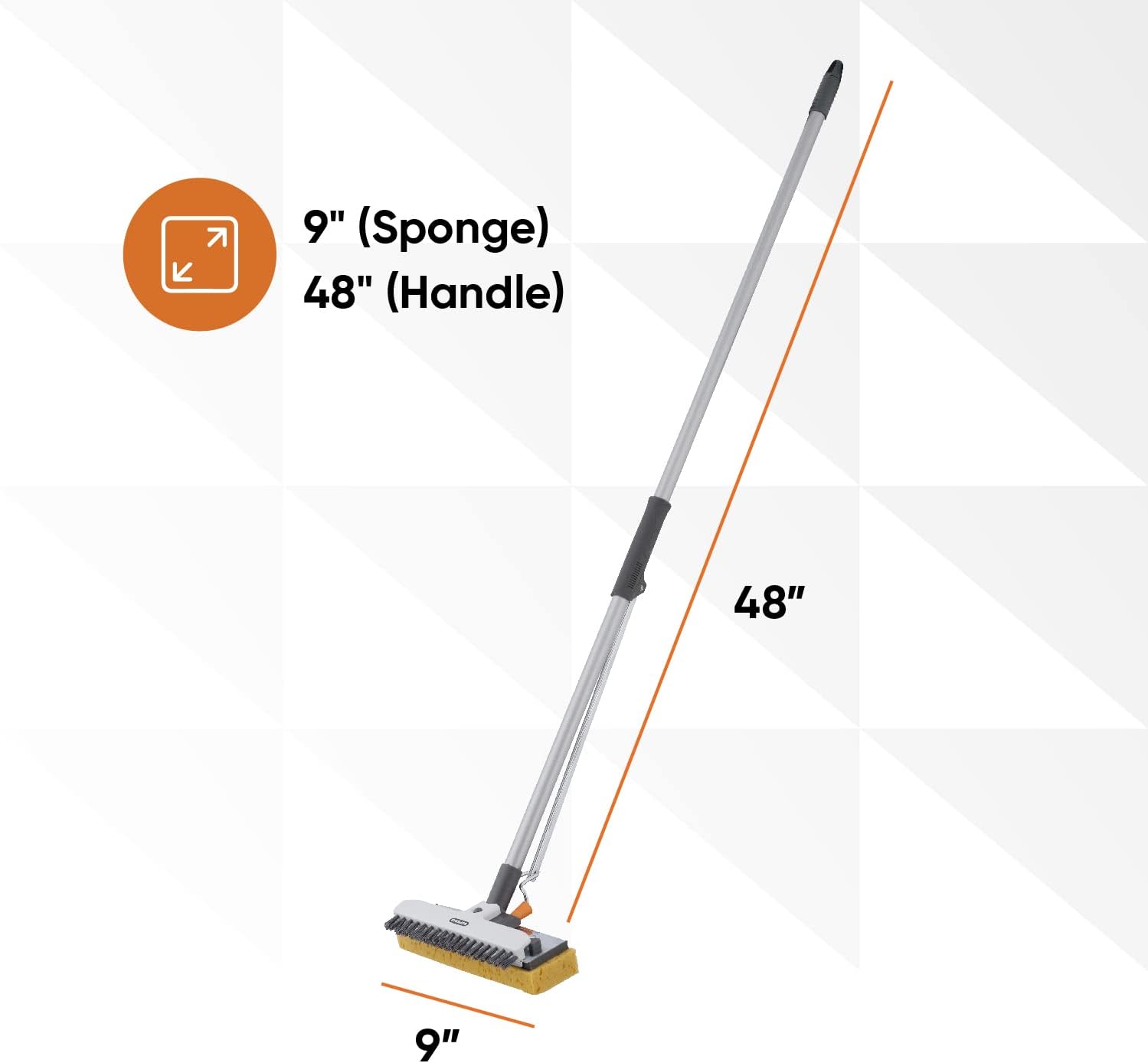 Superio Sponge Mop, Butterfly Squeeze Mop for Tile, Laminate, Bathroom, Kitchen, Garage Floors Commercial/Industrial (Full Mop)
