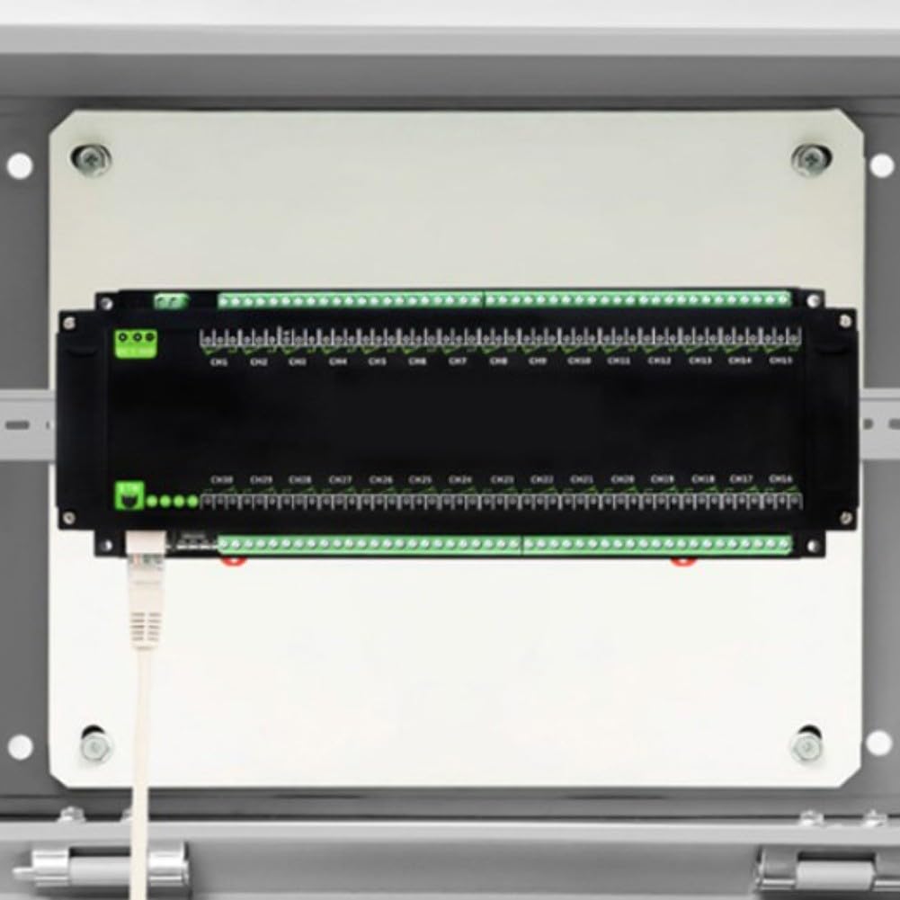 Modulo relè Ethernet a 30 canali con supporto TCP e RTU, alimentato, custodia in ABS industriale e montaggio flessibile per applicazioni di automazione