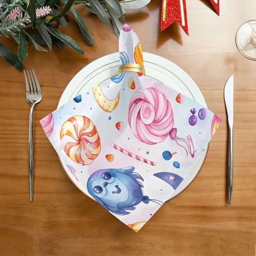 Servilletas de Tela Halloween Set x6 20x20 pulg miniatura 3