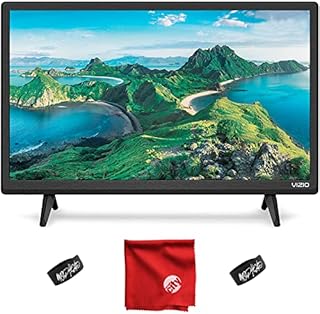 VIZIO 24-inch D-Series Full HD 1080p Smart TV (D24f) with AirPlay and Chromecast Built-in, Screen Mirroring, Voice Control, & 150+ Free Streaming Channels Bundle with Cable Ties and Microfiber