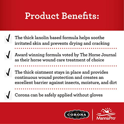 Corona Horse Ointment 14oz Multi-Purpose Relief with Lanolin for Horses | Soothing Relief for Hooves, Skin, Joints, and Muscle Care - Image 4