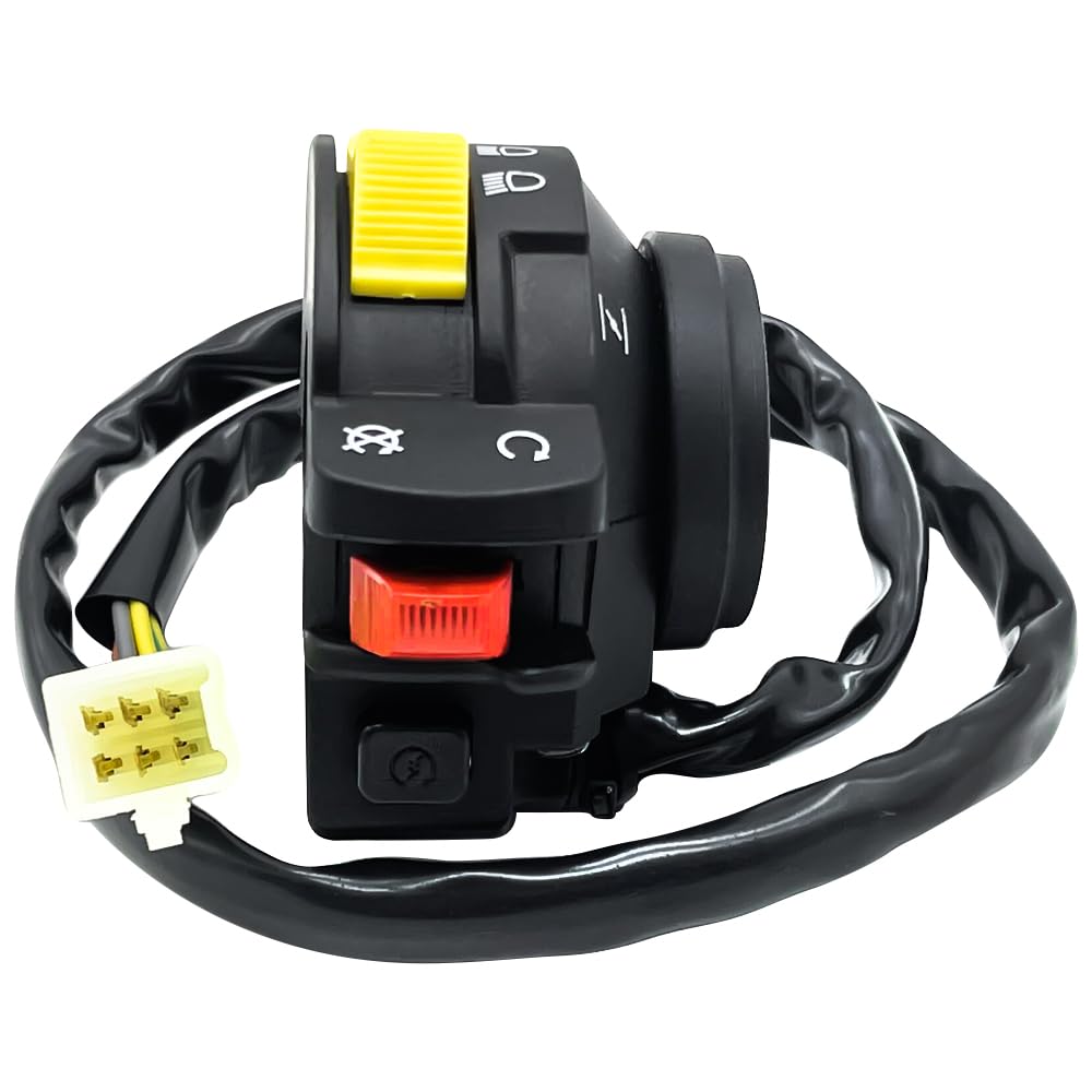 Interruptor izquierdo de manillar compatible con Arctic Cat ATV 400 Manual 500 Manual 700 Diesel 2004-2015 para arranque/parada y luces 0409-083 0509-013