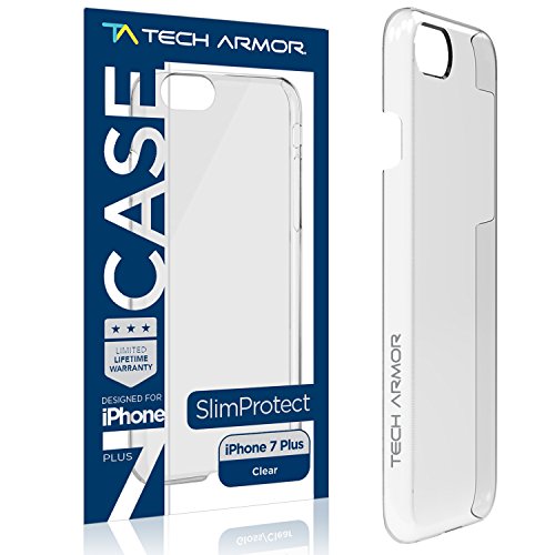 Tech Armor SlimProtect Case for Apple iPhone 7 Plus/iPhone 8 Plus, Scratch/Impact Protection (Clear)