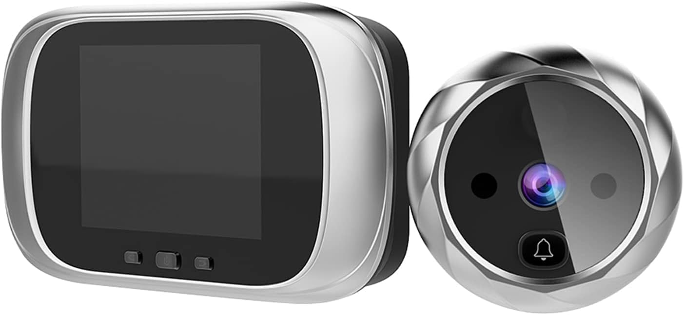2.8inch LCD Digital Door Viewer Peephole Door Camera Video Doorbell Kit Digital Door Monitoring with Night Vision/Photo Shooting/Built-in Memory/Wide Viewing Angle Silver