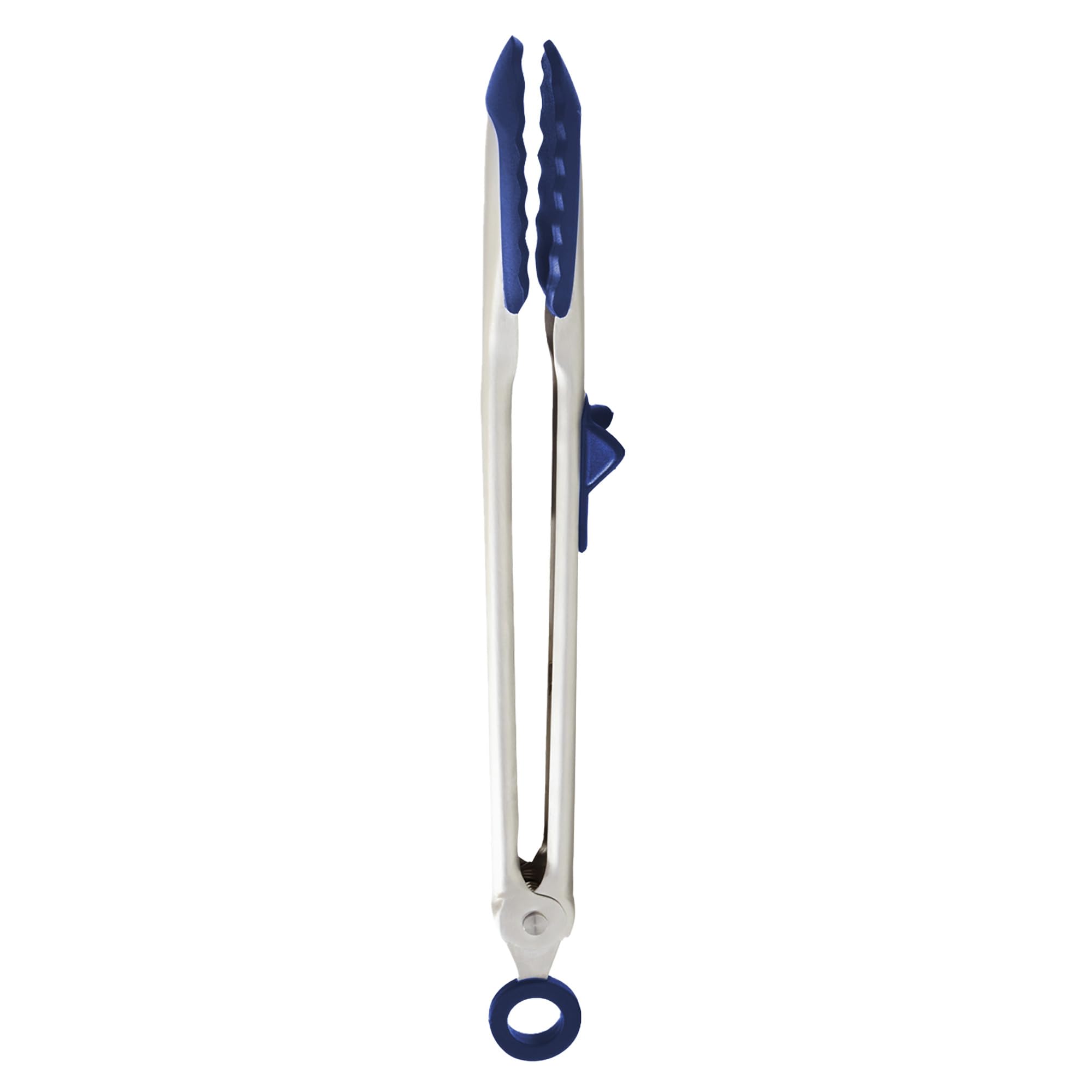 Tovolo Pinzas de cocina de fácil agarre para cocinar con puntas de silicona, mecanismo de bloqueo fácil, utensilios de cocina con pie de descanso, puntas de silicona resistentes al calor y sin BPA