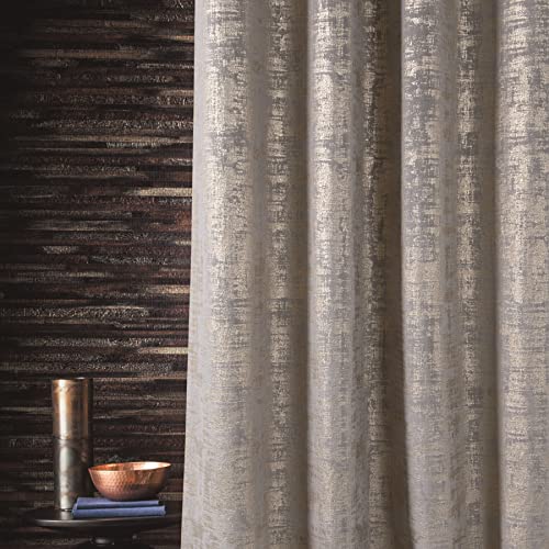 Always4U Champagne Soft Velvet Curtains 108 Inch Length Long Luxury Bedroom Curtains Gold Foil Print Window Curtains For Living Room Bedroom Set Of 2 #TOP7