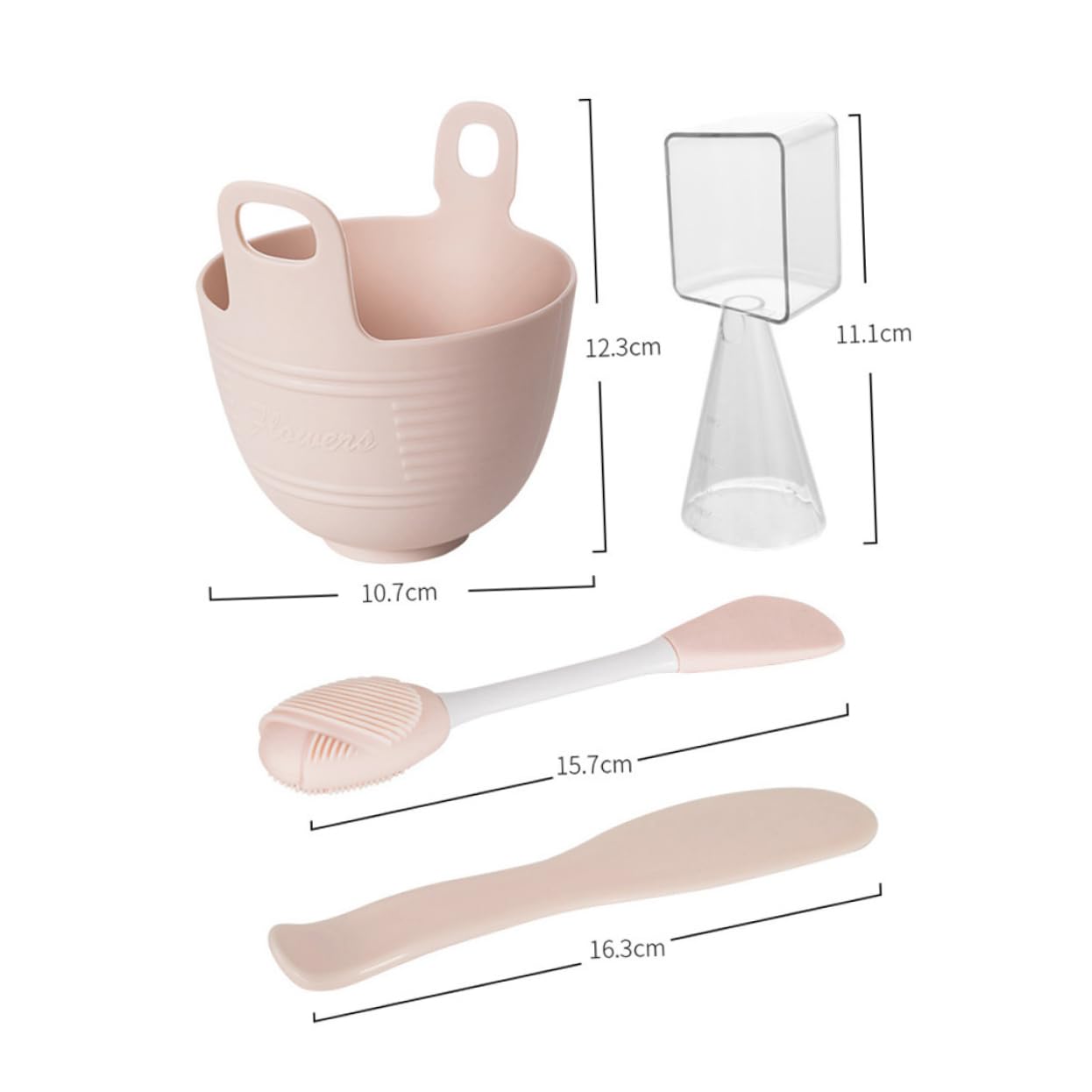 minkissy Silicone Face Mask Mixing Bowl Brush Set Diy Facial Mask Kit for Home Use