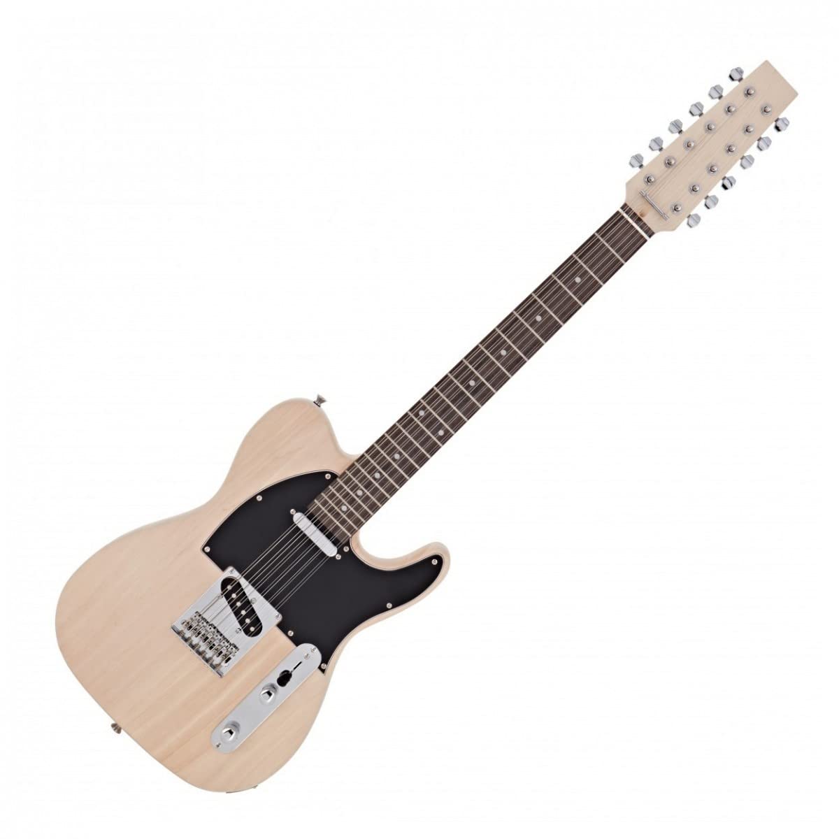 Gear4music Kit Guitare Electrique a Monter 12 Cordes avec Electronique Sans Soudure