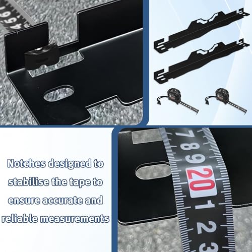 Image of chuangzhi Heavy Duty Wheel Alignment Tool Plates with 2 Tape Measures - Upgraded Stainless Steel Toe Alignment Kit with Anti-Slip Slots & Hanging Holes for Cars, Trucks, SUVs