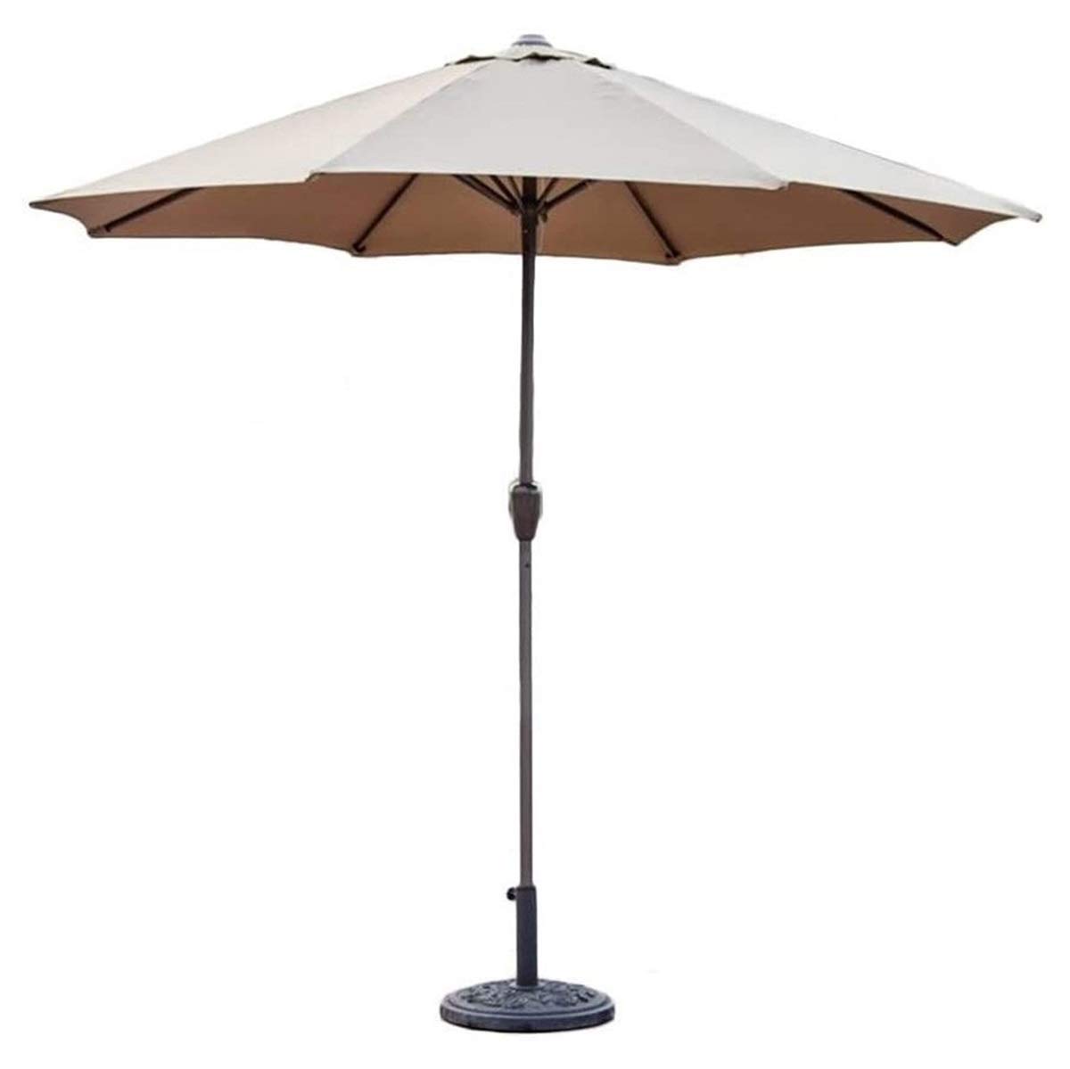WDSOPK Parasols 9-Feet Patio Outdoor Garden Table Umbrella with Crank, Portable Sun Shelter for Market Deck Porch Backyard Pool Side