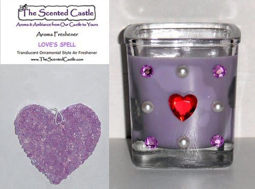 Love's Spell Scented Soy Candle & Aroma Freshener by The Scented Castle