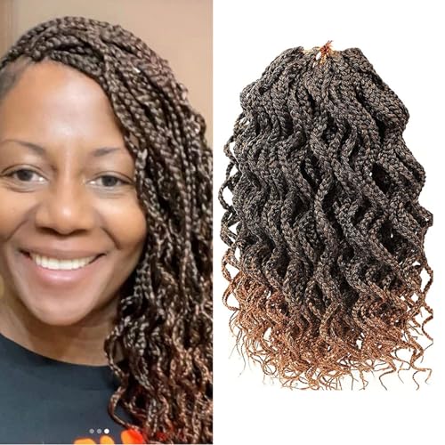 14 �C���` �u���E�� �V���[�g �J�[���[ �����j�҂� �w�A ���l�����p - Locs Box Braids Hair Extension