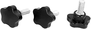 New Lon0167 40mm Star Featured Head M10x30mm Male reliable efficacy Thread Screw on Clamping Knob Grip Black 3pcs(id:8f4 19 a2 d1d)