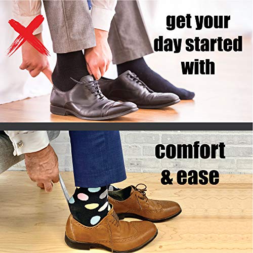 Island Genius Metal Shoe Horn Set of 2 (16.5-Inch Long-handled & 7.5-Inch Travel Size) Stainless Steel Slip-on Shoes… - Image 4