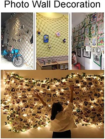 Heavy Duty Hemp Rope Climbing Net - Giant Mesh Cargo Net for Indoor & Outdoor Use, Perfect for Garden Decoration, Climbing Activities, and Adventure Playgrounds