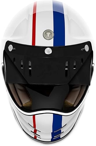 Miniatura 5 de TORC T3Baja - Casco de motocicleta de fibra de vidrio retro clásico de cara completa con aprobación DOT y ECE