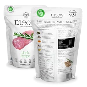 The-New-Zealand-Natural-Pet-Food-Co-MEOW-Freeze-Dried-Cat-Food-Duck-Recipe-High-Protein-Use-as-a-Complete-Diet-Topper-Mixer-or-as-Cat-Treats-All-Life-Stages-99-oz - Cucciolini Doodles   The-New-Zealand-Natural-Pet-Food-Co-MEOW-Freeze-Dried-Cat-Food-Duck-Recipe-High-Protein-Use-as-a-Complete-Diet-Topper-Mixer-or-as-Cat-Treats-All-Life-Stages-99-oz