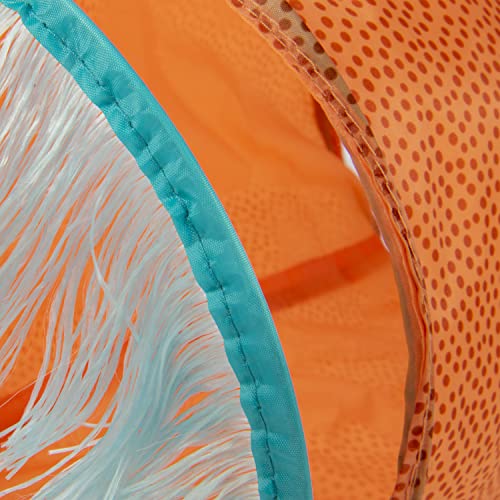 Instincts By Smartykat Teaser Tunnel Activity Tunnel Cat Toy W/Fringe & Feather Teaser Cat Toy - Orange, One Size #TOP6