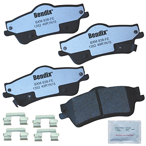 Image of Bendix Fleet Metlok MKD1352FM Semi-Metallic Rear Brake Pads for Chevrolet Caprice 2017-2011, SS 2014, SS 2017, Pontiac G8 2009-2008