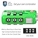 SURE LOCK TSA Approved Combination Luggage Locks with Open Alert Indicator – Durable Zinc Alloy Cable Travel Locks with Large Easy-Read Dials for Suitcases, Backpacks & Gym Bags （Green 2 Pack