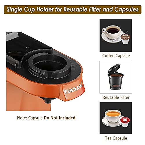 Chulux Single Serve Coffee Machine And Four Pieces Reusable Coffee Filters,One Button Operation #TOP1
