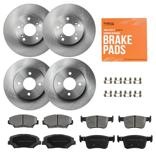 Image of MAX Advanced Brakes - Brake Kit For 2016-2021 Honda Civic (Excluding Si, Type-R Models)| Carbon Ceramic Brake and Rotor Kit Front and Rear| Daily Driving OE Replacement Brake Rotors