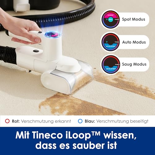 Tineco Carpet One Spot – intelligente, draadloze vlekkenreiniger voor tapijten en gestoffeerde meubels – compact laadstation, sterke prestaties, stille werking, led-scherm - Image 4