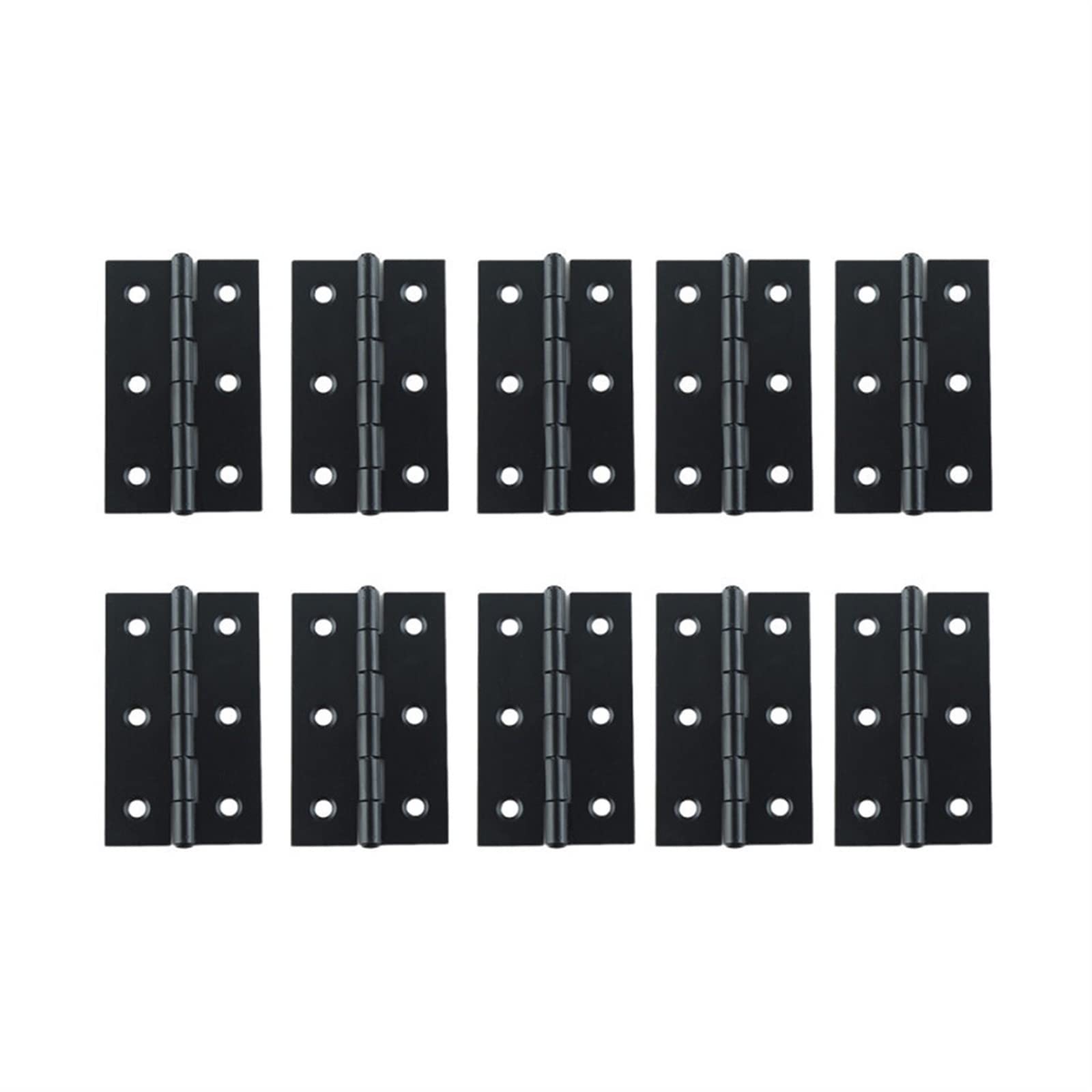 Charnières de porte en fer noir à roulement à billes | Lot de 10