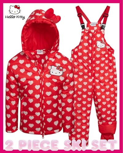 Hello Kitty Toddler Girls' Snowsuit Set - 2 Piece Ski Jacket and Snow Bib Pants Set for Toddlers and Little Girls (3T-7)2