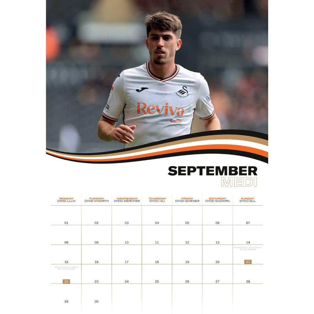 2025 Calendar Swansea City AFC Month to View A3 Football Calendar Official Product - Image 4