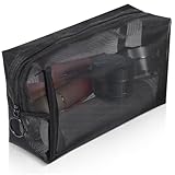 3個メッシュ化粧ポーチ 旅行用 コスメバッグ 収納ポーチ メイクアップオーガナイザー トラベルポーチ 繰り返し使用可能